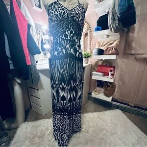 Black and white maxi dress